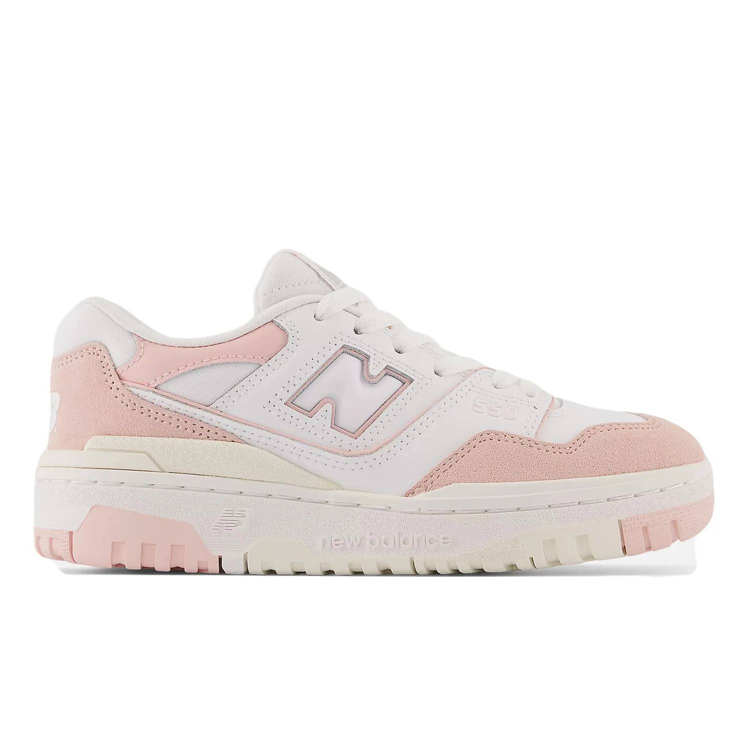 New New Balance Girl's 550 Sneakers In White Pink